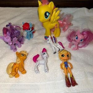 Mixed lot of my little pony figures fluttershy Equestrian girl & more